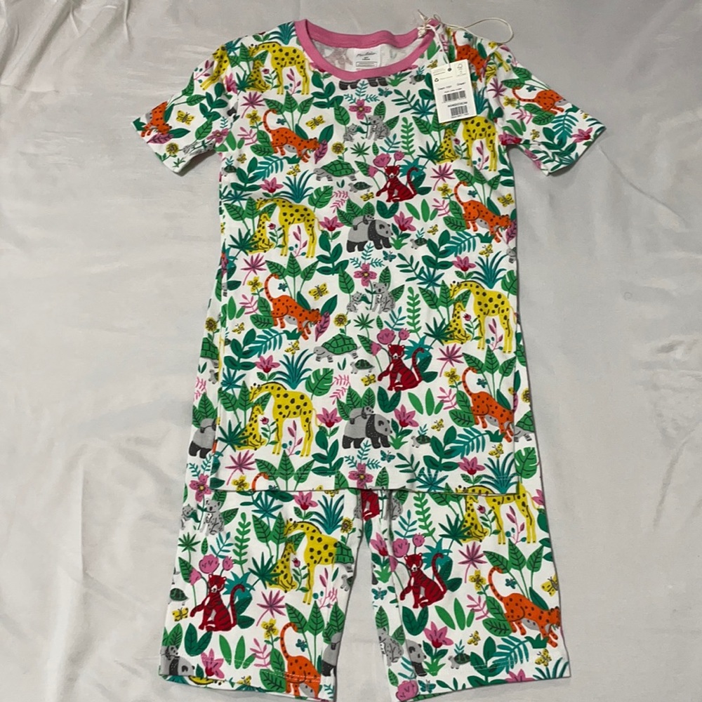 NWT Mini Boden Girls Jungle Print Pajamas